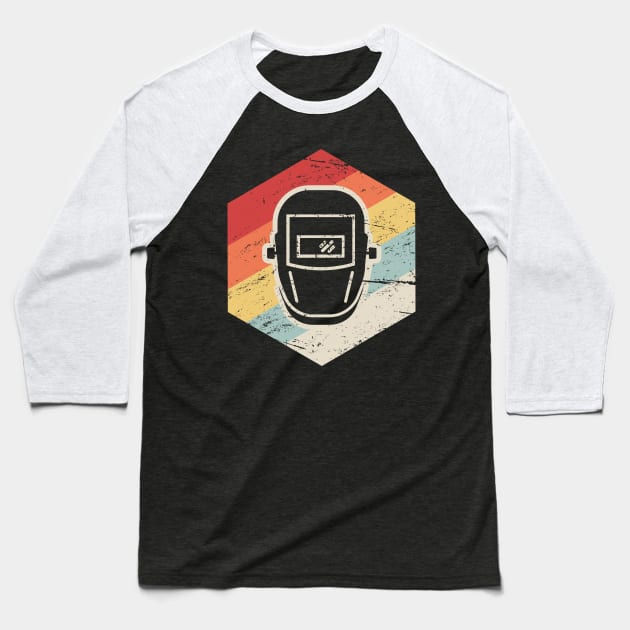 Retro 70s Welder Icon Baseball T-Shirt by MeatMan